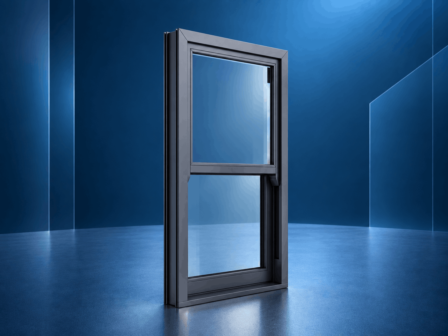Aluminum single hung window system